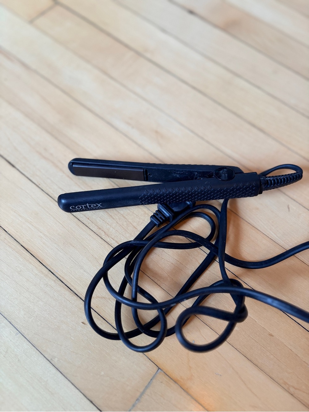 Black Mini Hair Straightener - Compact Travel Styling Iron